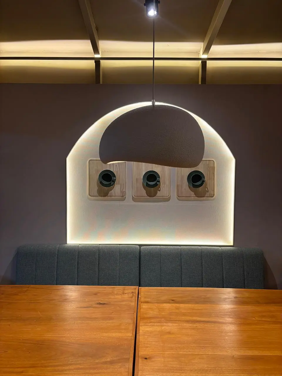 Booth seating at The Octa after the new makeover