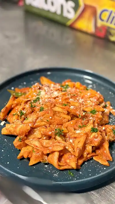 Creamy chicken cajun penne